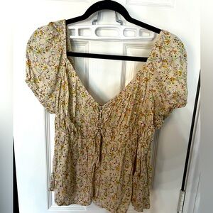 Floral sweetheart top